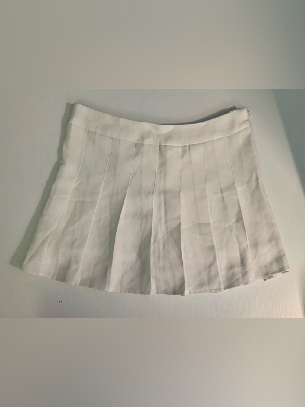 NWOT Classic White Pleated Mini Skort Side Zip Size 2XL